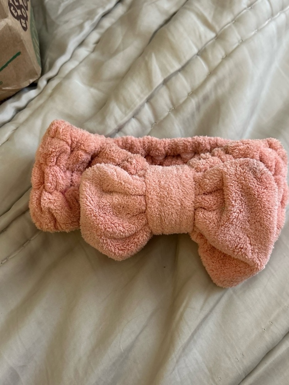 Plush Bow Headband for Kids - Pink